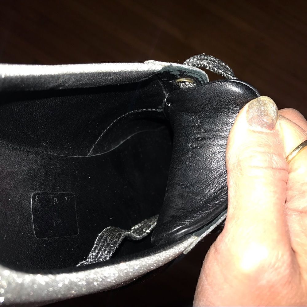 Gucci web silver sneakers size 7.5 - Picture 11 of 13